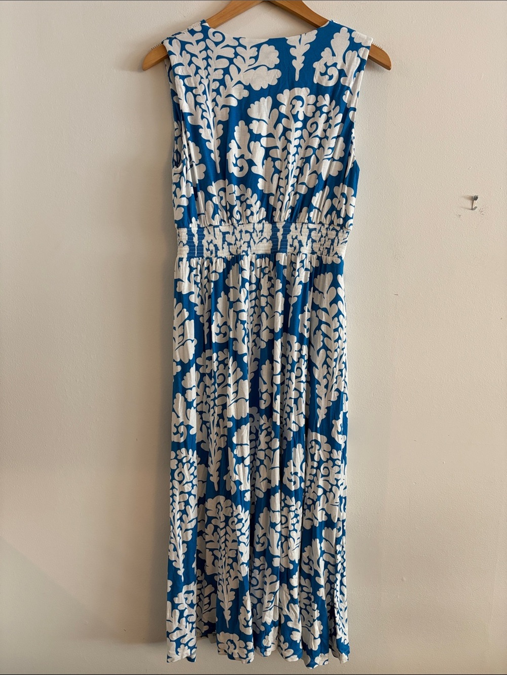 Boden Paloma Jersey Maxi Dress Women’s Size 8 Petite Blue and White - Picture 3 of 9